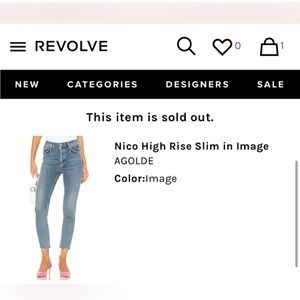 Agolde Nico High Rise Slim Ankle Jean